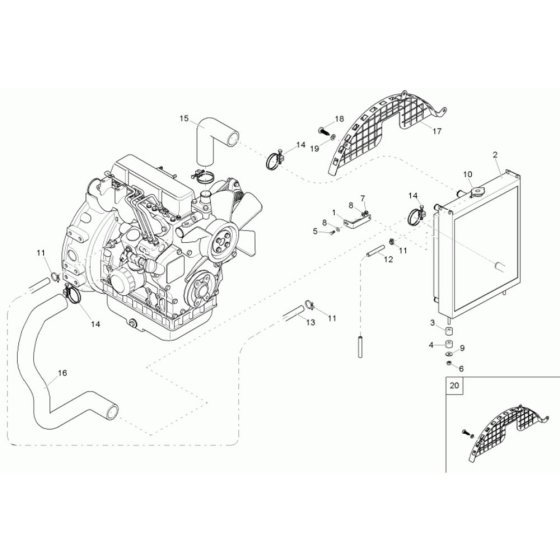 Comb-Cooler Assembly