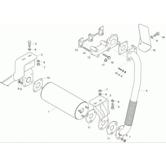 Exhaust Assembly for Wacker 1501