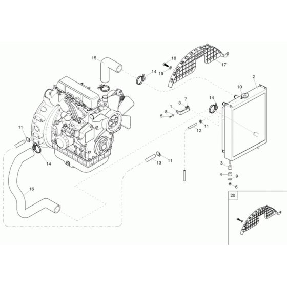 Combi-Cooler for Neuson 1601