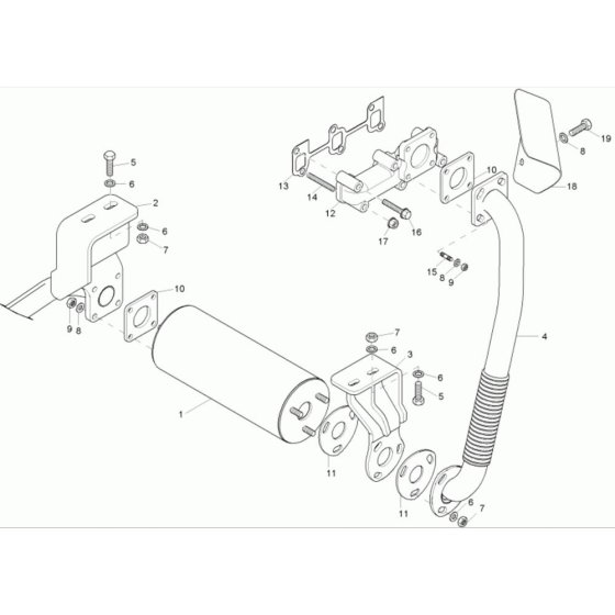 Exhaust Assembly for Wacker 1601