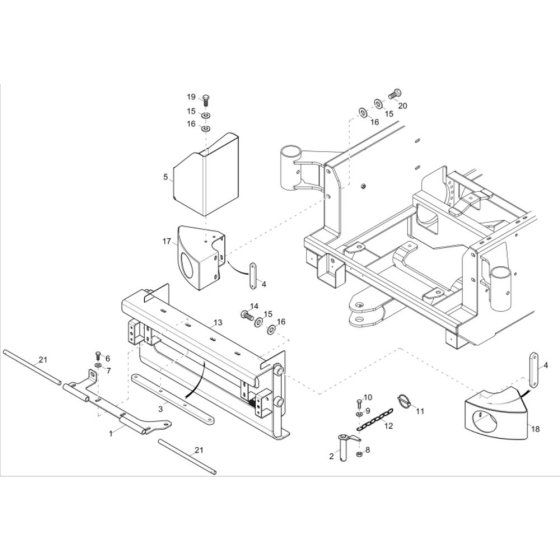 Rear Frame Assembly - Wacker 2001