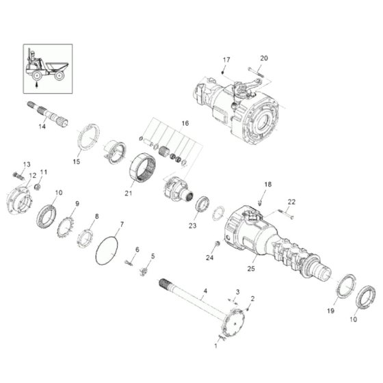 Differential Axle for Wacker 3001AE