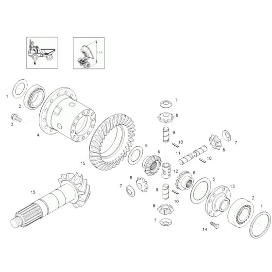 Differential Axle Rear Assembly
