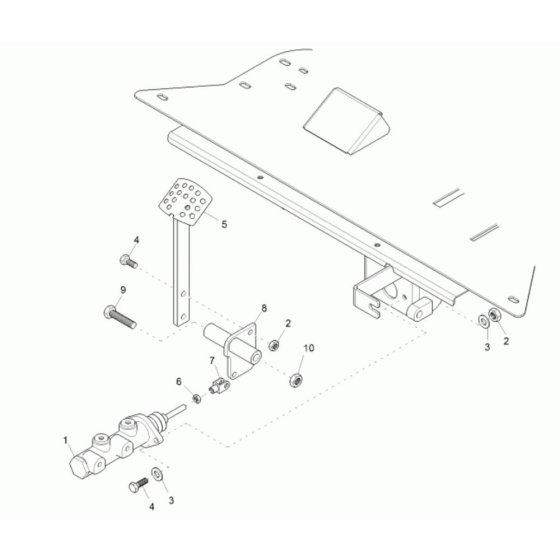 Foot Brake Assembly for Wacker 3001AE