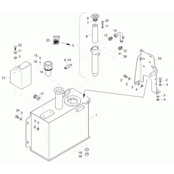 Hydraulic Tank for Wacker 3001AE