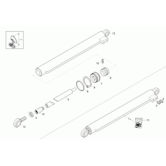 Bucket Tilt Cylinder Assembly