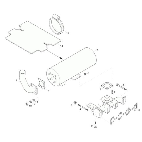 Exhaust Assembly for Wacker 50Z3