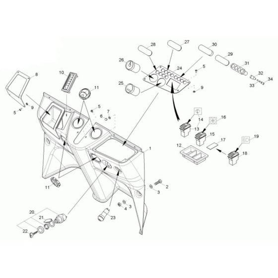 Instrument Panel for Neuson 6001
