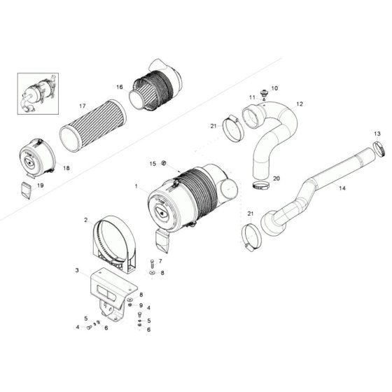 Air Cleaner Assembly for Wacker 75Z3
