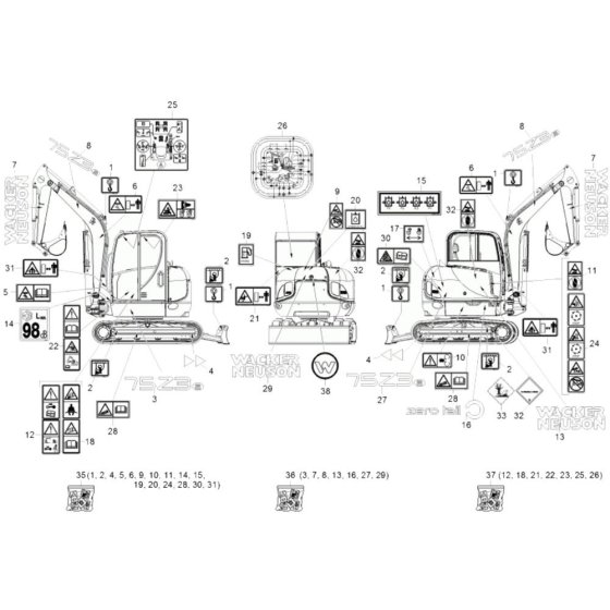 Wacker 75Z3 Decals