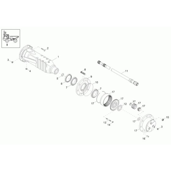 Axle Case & Wheel Hub Assembly