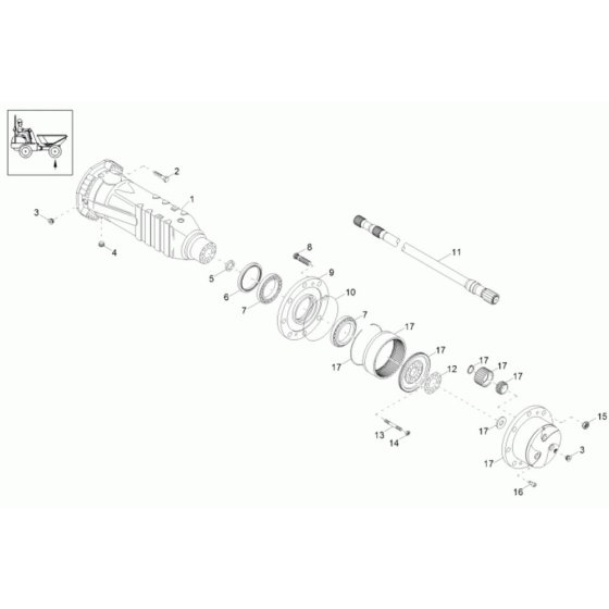 Axle Case & Wheel Hub Assembly