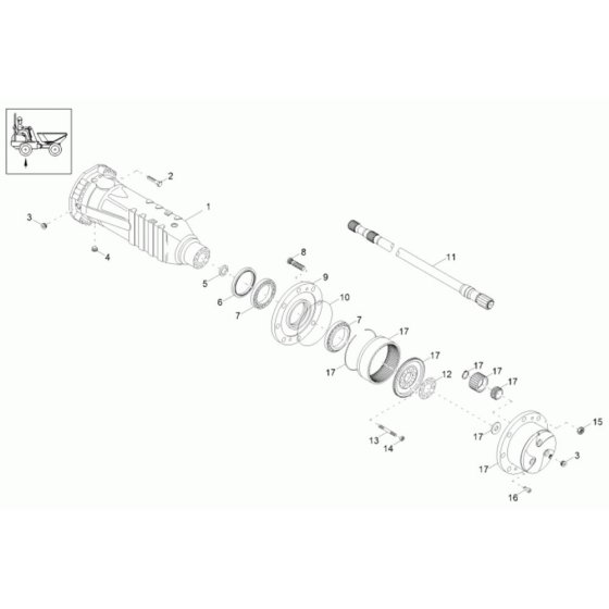Axle Case & Wheel Hub Assembly