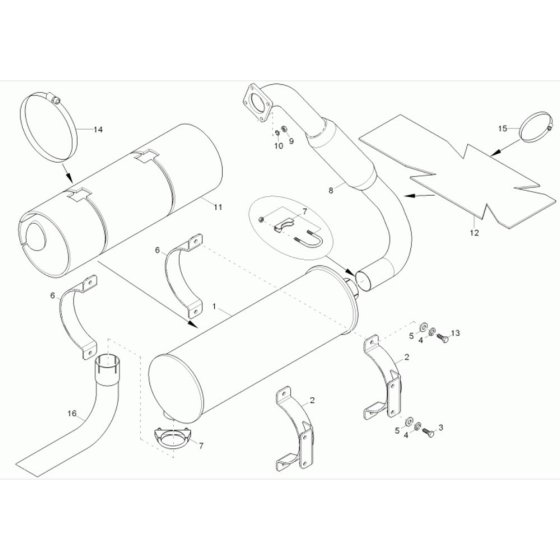 Exhaust Assembly for Wacker 9001