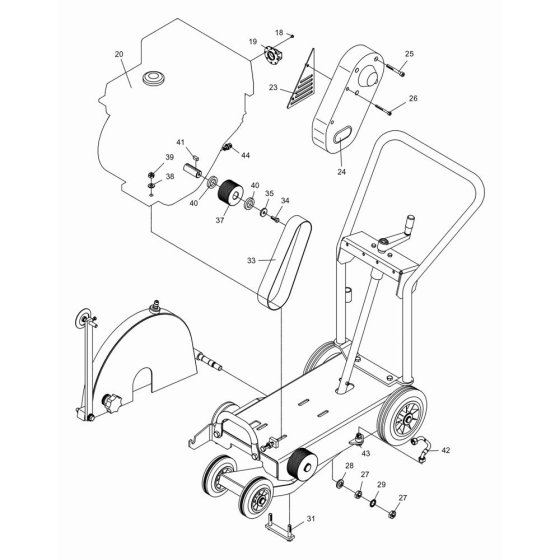 Drive Assembly for Wacker BFS 100