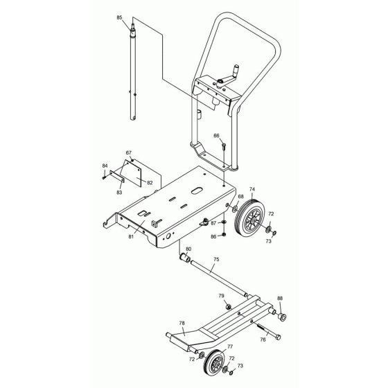 Wheel Assembly for Wacker BFS 100