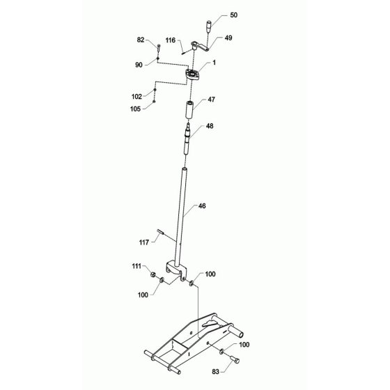 Crank Assembly for Wacker BFS 130