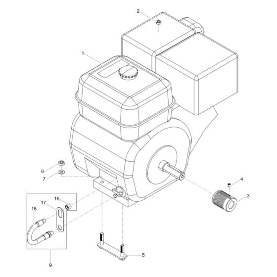 Engine Assembly for Wacker BFS 1350
