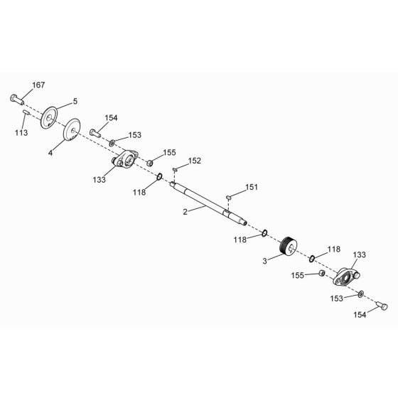 Shaft Assembly for Wacker BFS 614