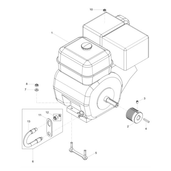Engine Assembly for Wacker BFS 735
