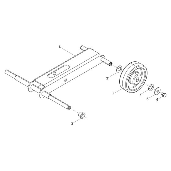 Wheel Assembly for Wacker BFS 735