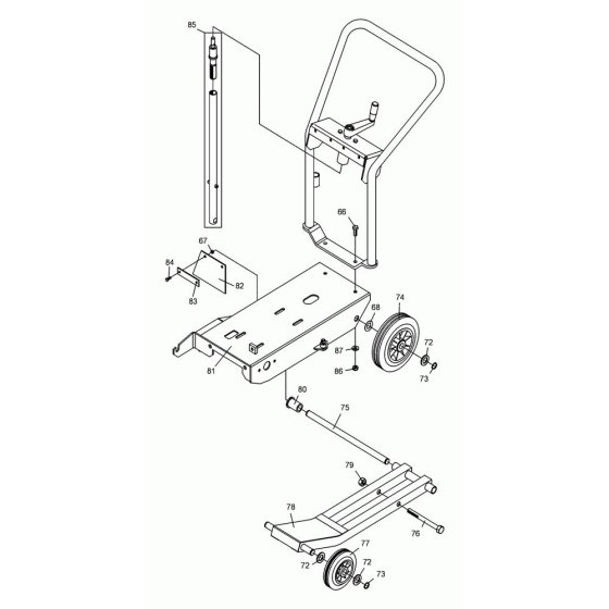 Wheel Assembly for Wacker BFS 80