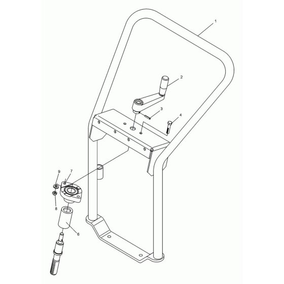 Handle Assembly for Wacker BFS 80