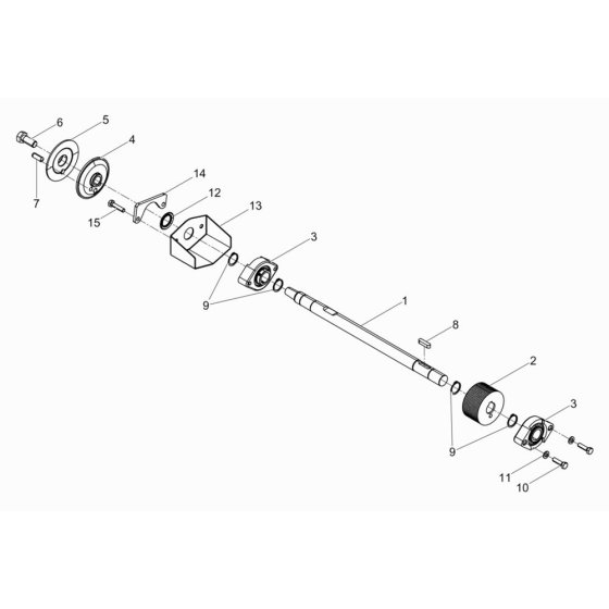 Shaft Assembly for Wacker BFS 935