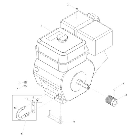 Engine Assembly for Wacker BFS 940