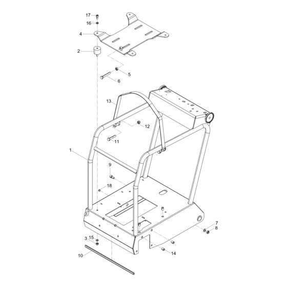 Frame Assembly for Wacker BFS 940