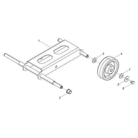 Wheel Assembly for Wacker BFS 940