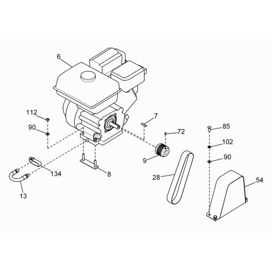 Drive Assembly for Wacker BFSX 1214