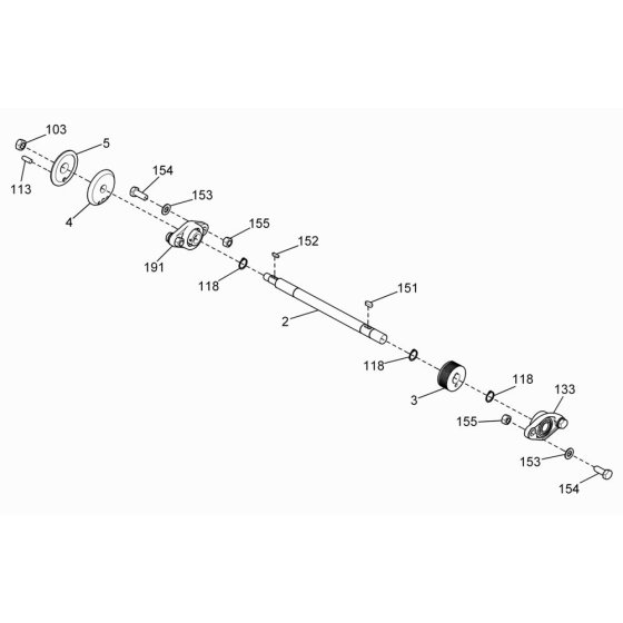 Shaft Assembly for Wacker BFSX 1214