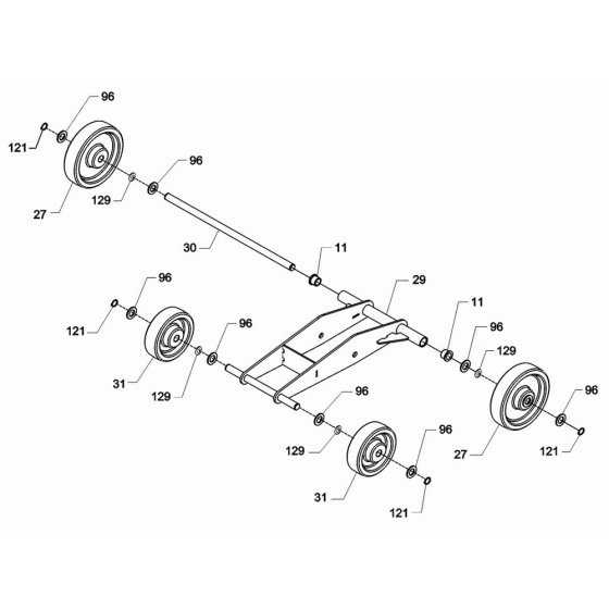 Wheel Assembly for Wacker BFSX 130