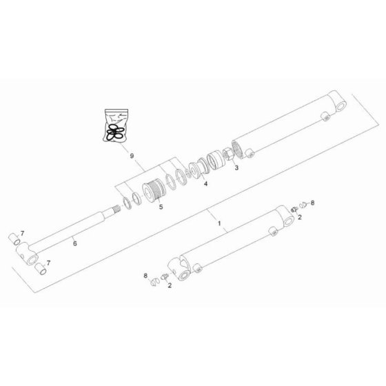 Bucket Tilt Cylinder for DT08