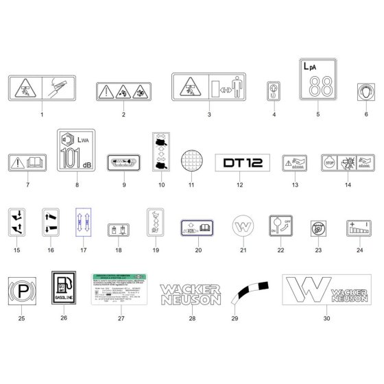Decals for Wacker DT12p
