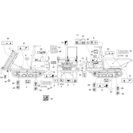 Decals for Wacker DT25