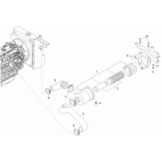 Air Cleaner Assembly for Wacker DT25