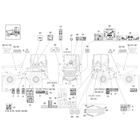 Wacker DV100 Decals
