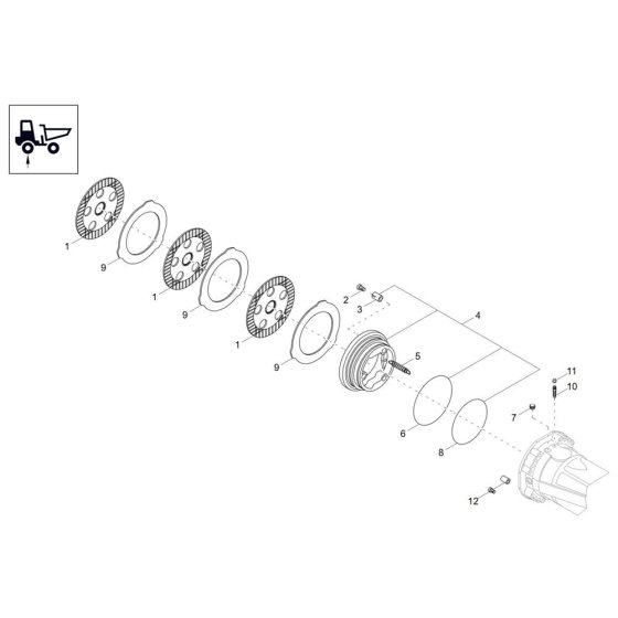 Brake Assembly for DV125