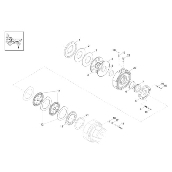 Brake Assembly for DV60 Dumper