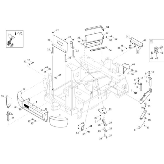 Rear Frame Assembly for DW15e
