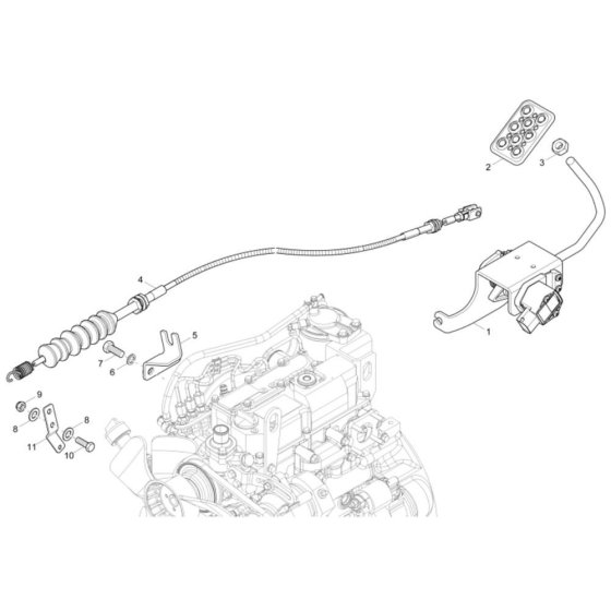 Accelerator Pedal for DW20 Dumper