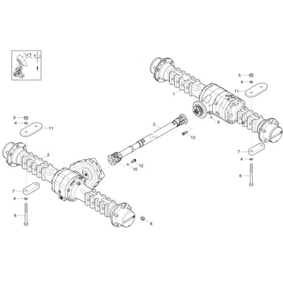 Axle Assembly for DW20 Dumper