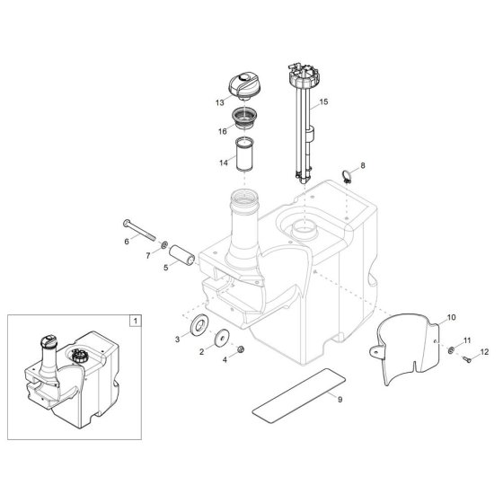 Fuel Tank Assembly for Wacker DW40-2
