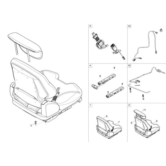 Seat Assembly for Wacker DW50-2