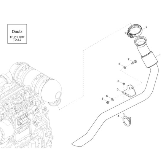 Exhaust Assembly for Wacker DW50-2