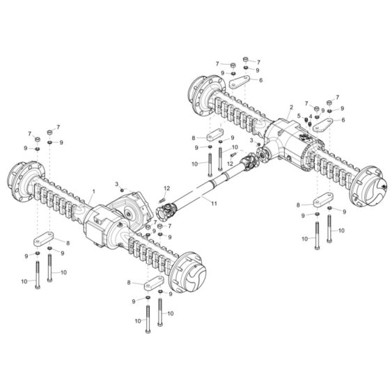 Axle Assembly for DW50 Dumper