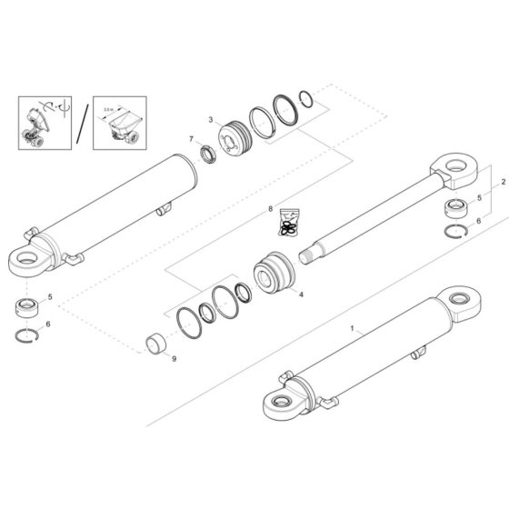 Boom Offset Cylinder Assembly