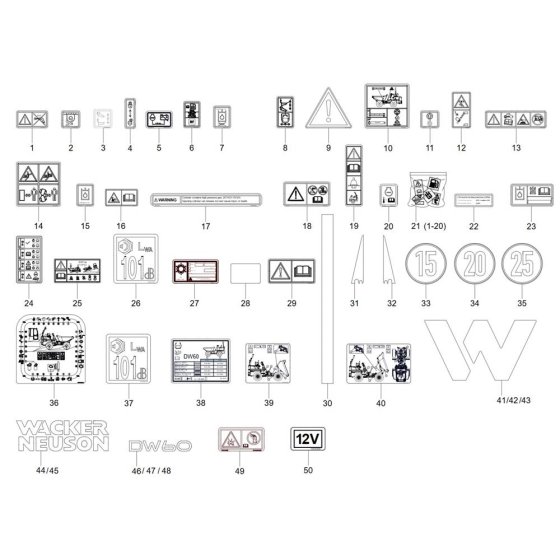 Wacker DW60-2 Dumper Decals